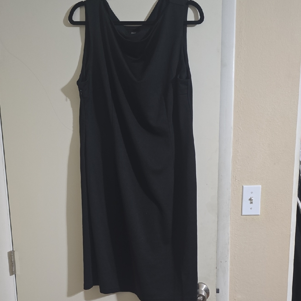 Allegra K Elegant Black Midi Dress